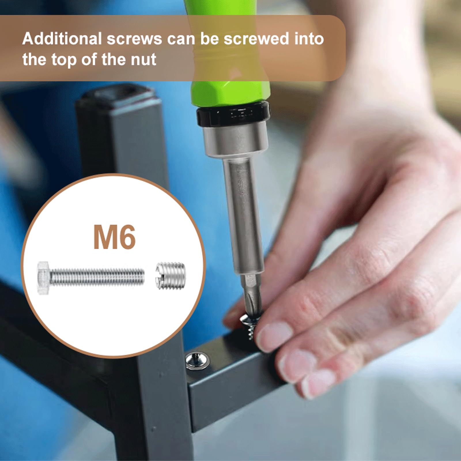20PCS Thread Inserts Kit Thread Reducer M8 to M6 for Repairing Damaged Threads Repair Kit Durable Inserts for Long Lasting Thread Reinforcement Thread Repair Kit for Home Application - Image 4