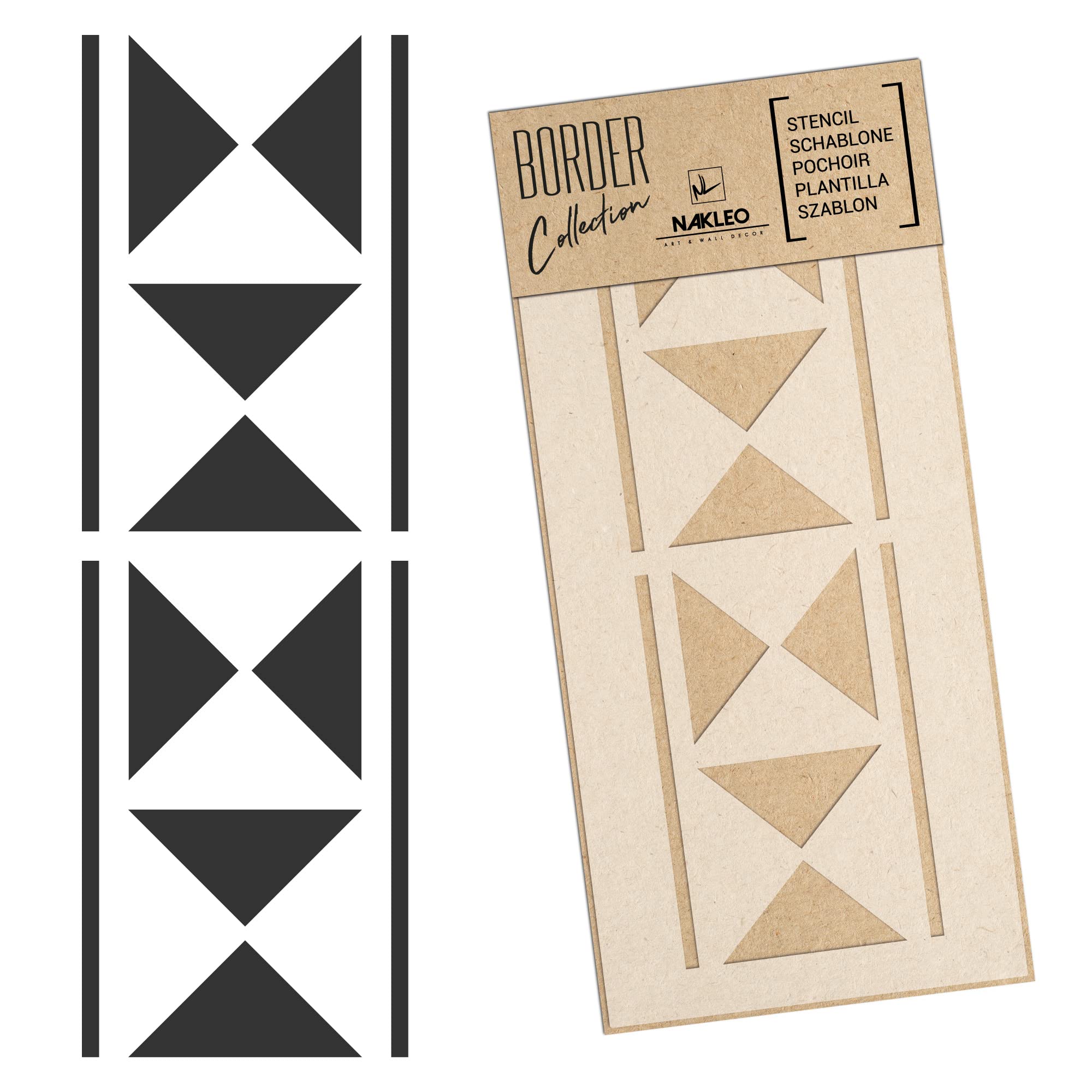 Stencil Per Bordi NAKLEO - 21x45 Cm Riutilizzabile Per Pittura Su Pareti E Mobili - Foto 5