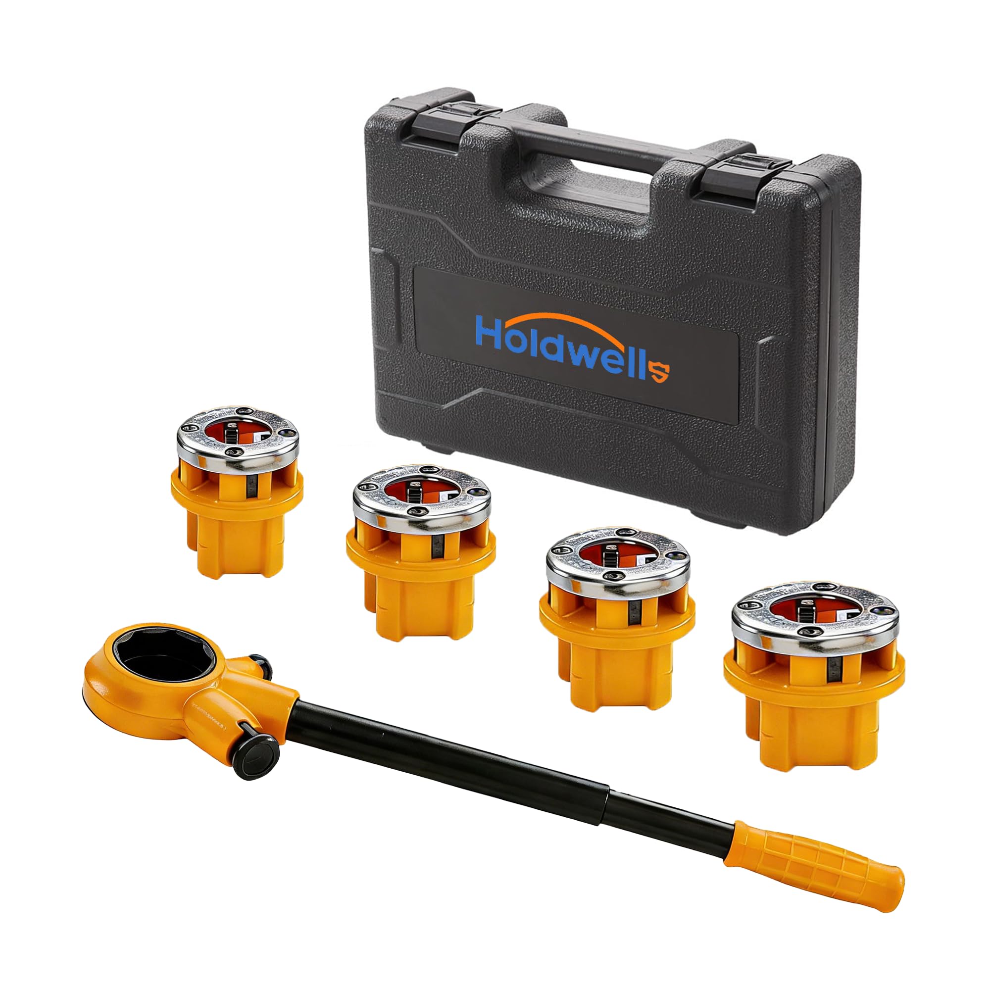 Ratchet Pipe Threader Kit w/ 4 NPT Dies