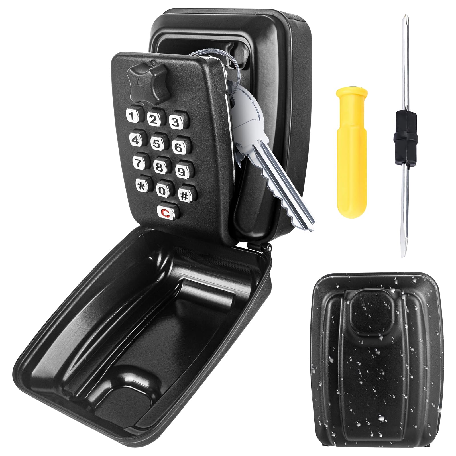 EasyStar Key Safe, Key Boxes Wall Mounted, Key Lock Box Outdoor, 12 ...