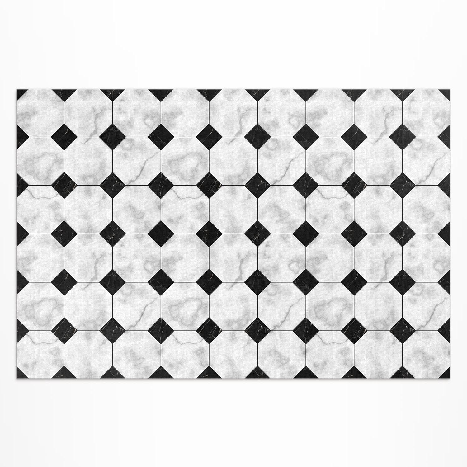 Tapis de sol vinyle 140x210 cm motif marbre élégant pour terrasse et porche extérieur