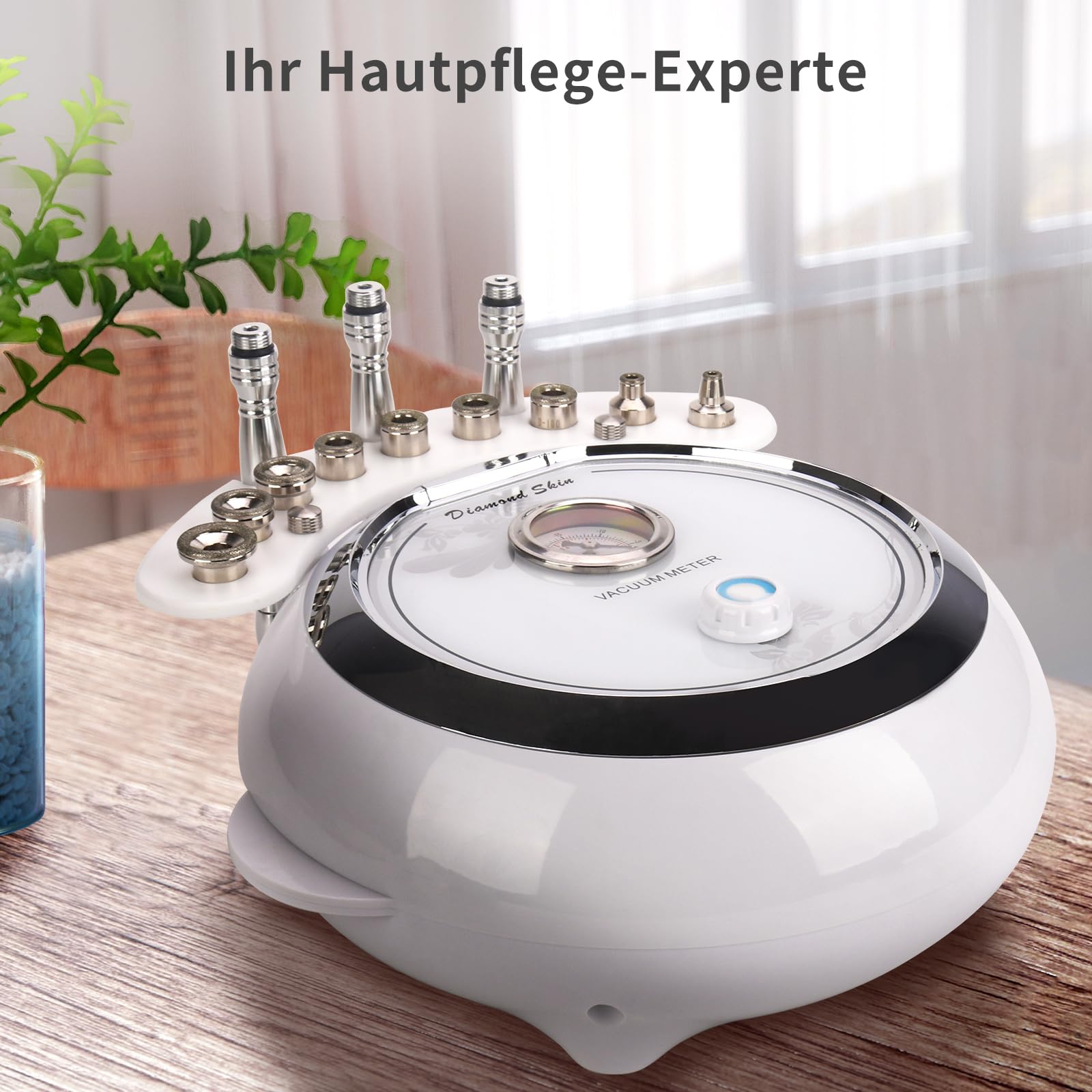 3 in 1 Diamant-Mikrodermabrasionsgerät, 65-68 cmH2O Saugkraft Professionelle Dermabrasionsausrüstung für die Gesichtspflege.