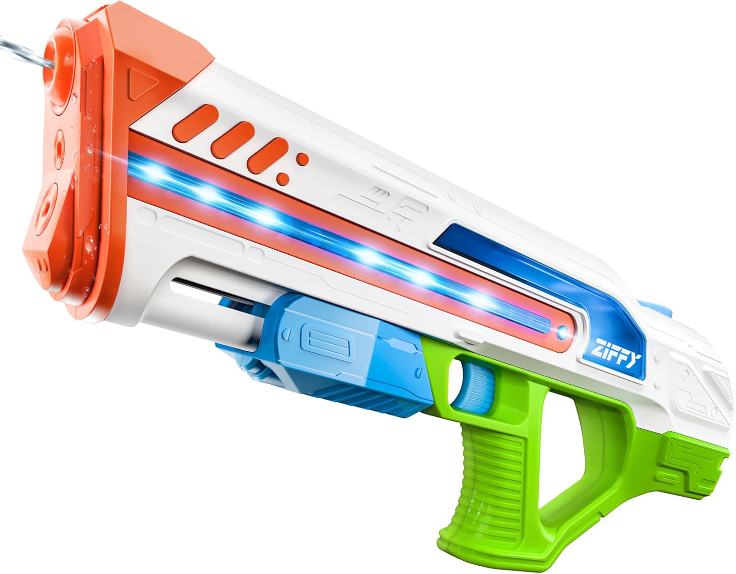 ZIFFY Electric Water Gun with LED, Automatic High-Power Squirt Guns for Adults Kids,Long Range, Auto Water Blaster, Summer Outdoor Swimming Pool, Backyard, Beach Water Game Fighting Play Pool Toys