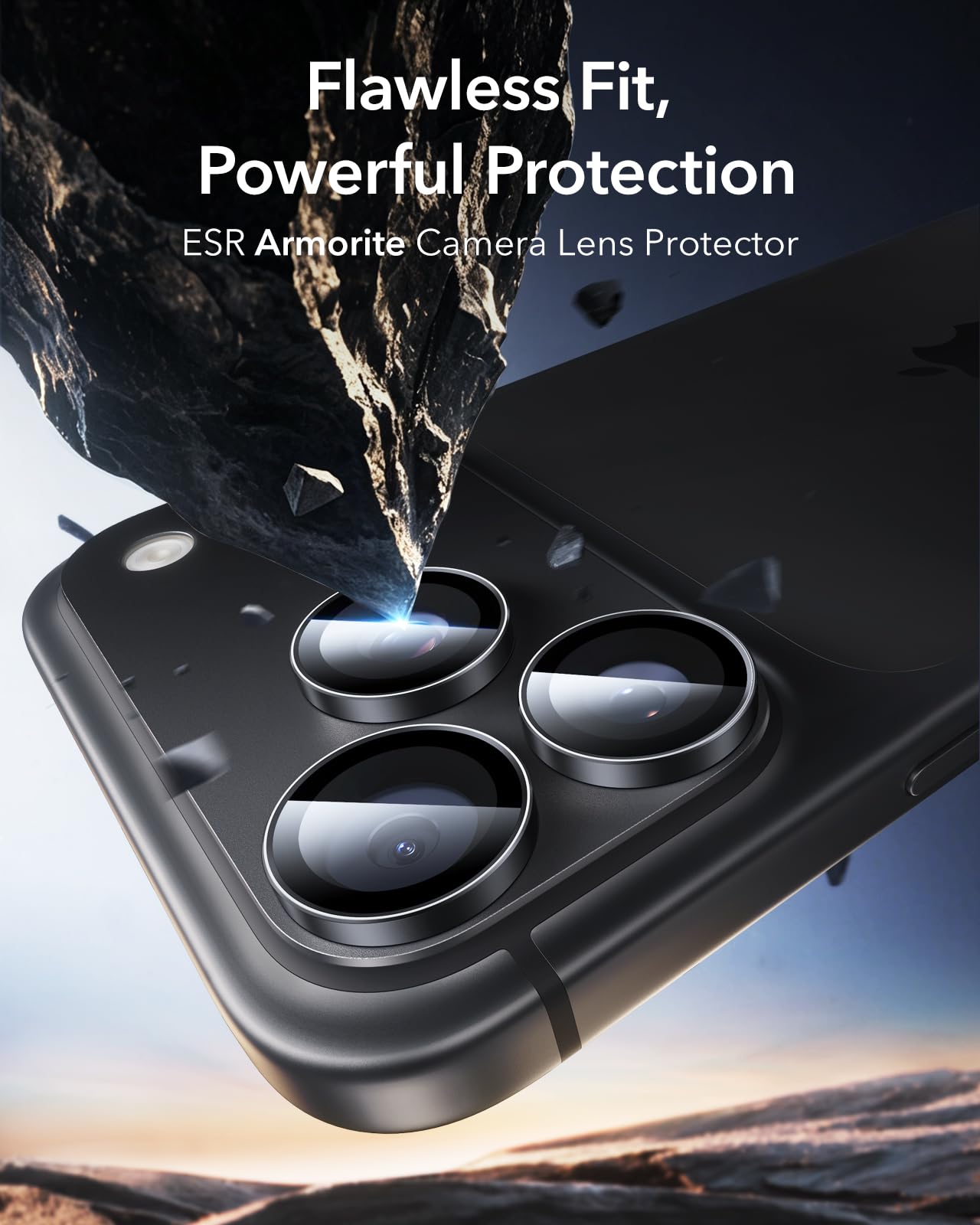 ESR Lot de 3 Verre Trempé Anti-Espion pour iPhone 18 Pro, Armorite;Protection Caméra pour iPhone 18 Pro Max/18 Pro, Lot de 1, Noir