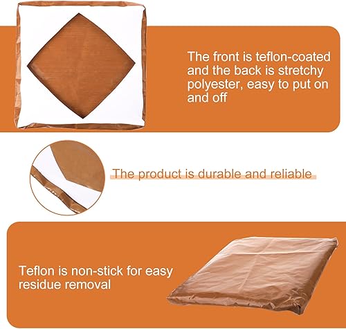 Miniatura 5 de 2 fundas para prensa de calor, alfombrilla de prensa de calor, cubierta de teflón de platina, cubierta de envoltura de 15 x 15 pulgadas, resistente