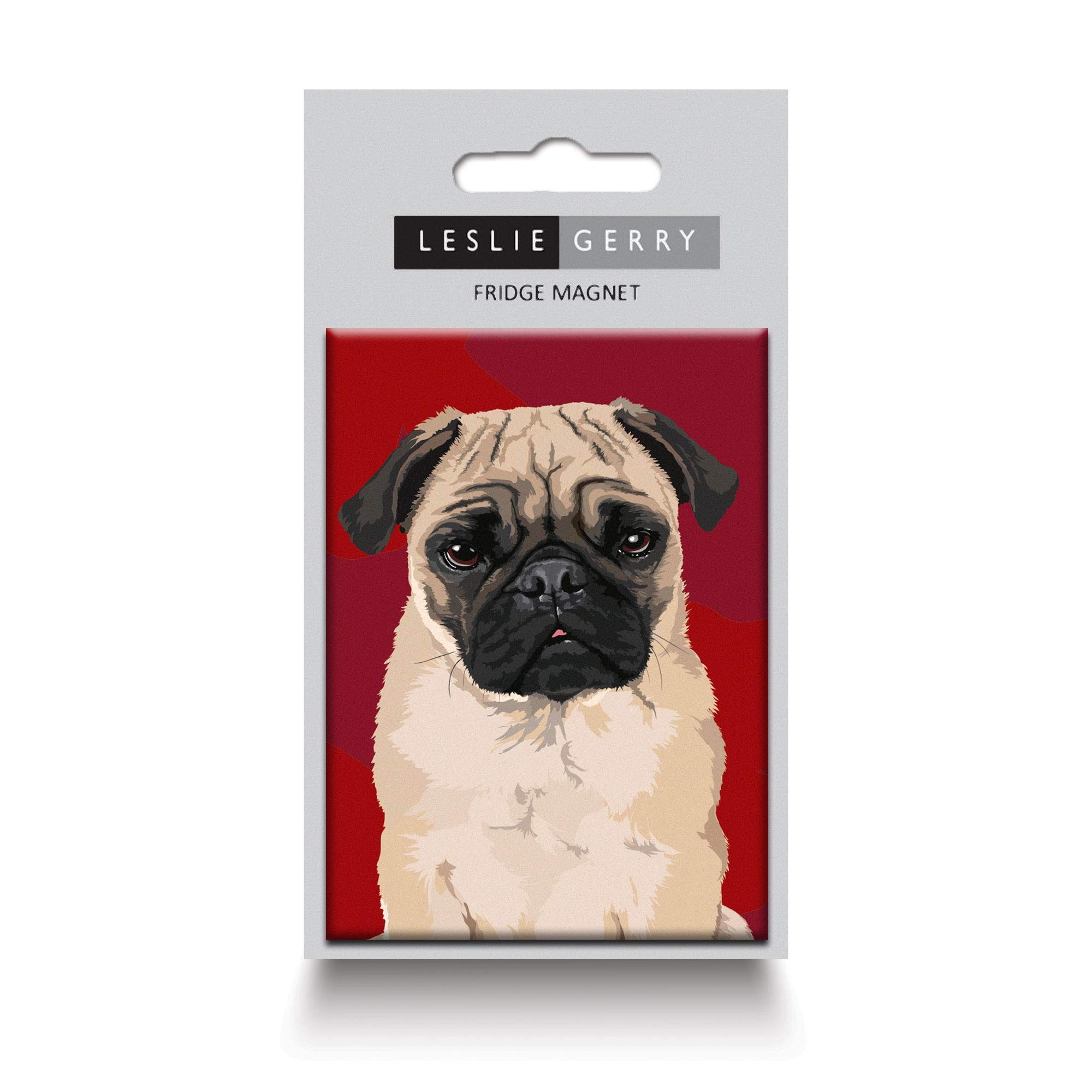 Leslie Gerry Pug Fridge Magnet