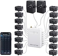 Fusion Energy Smart Home Energy Monitor: 16x 50A Circuit Sensors, Real-Time App Tracking, Home Assistant Compatible