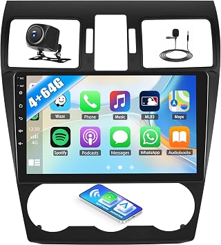 4G+64G Android 15 Car Stereo for Subaru Forester WRX Impreza 2013-2015 with Wireless Carplay Android Auto,9 inch 1280 * 720P IPS Touchscreen 5.0-Bluetooth 32-EQ DSP Car Radio GPS WiFi AHD Rear Camera
