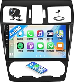 4+64G Android 13 Car Stereo for Subaru Forester WRX Impreza 2013-2015 with Wireless Carplay Android Auto,9 inch 1280 * 720P IPS Touchscreen Bluetooth Car Radio Support GPS WiFi AHD Rear Camera EQ