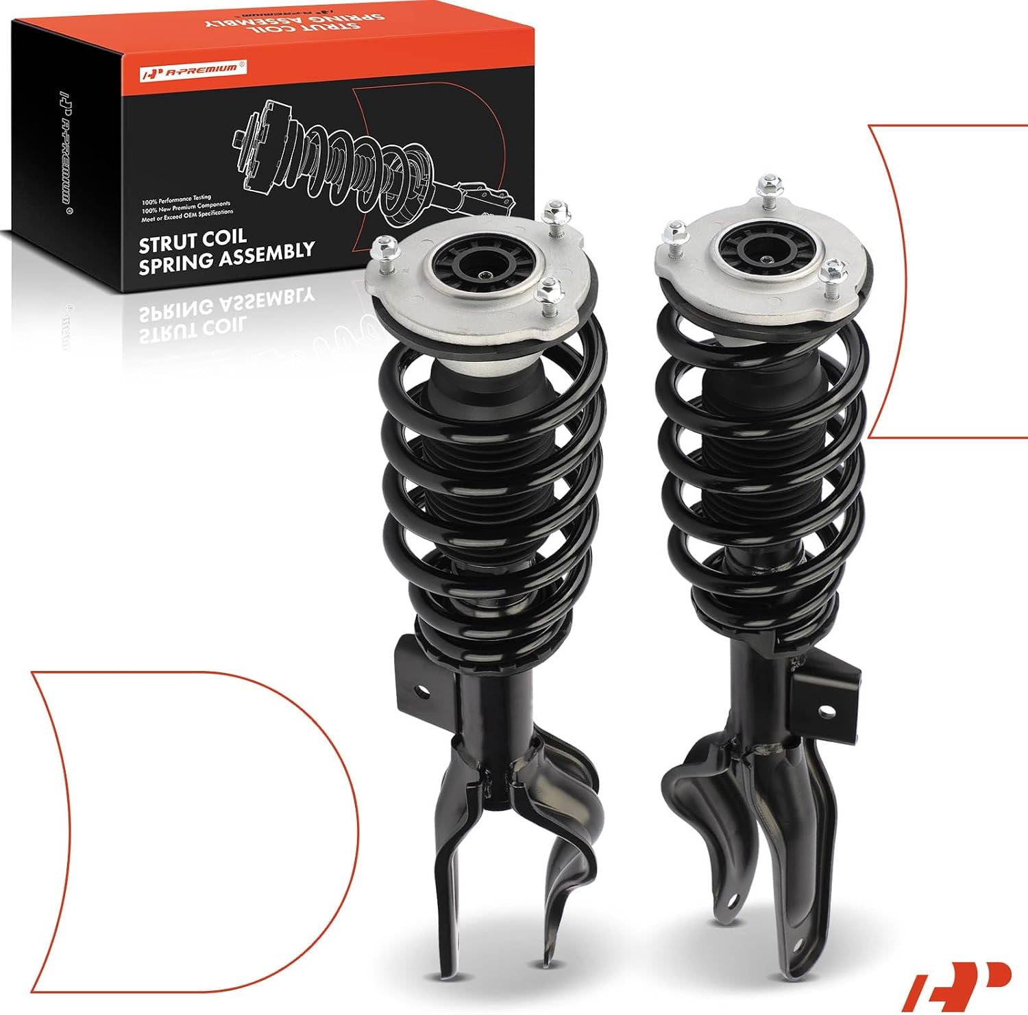 A-Premium Front Struts Compatible with Tesla Model 3 [AWD] 2018-2023 - 2x Replacement Suspension Complete Strut Assembly Shock with Coil Spring