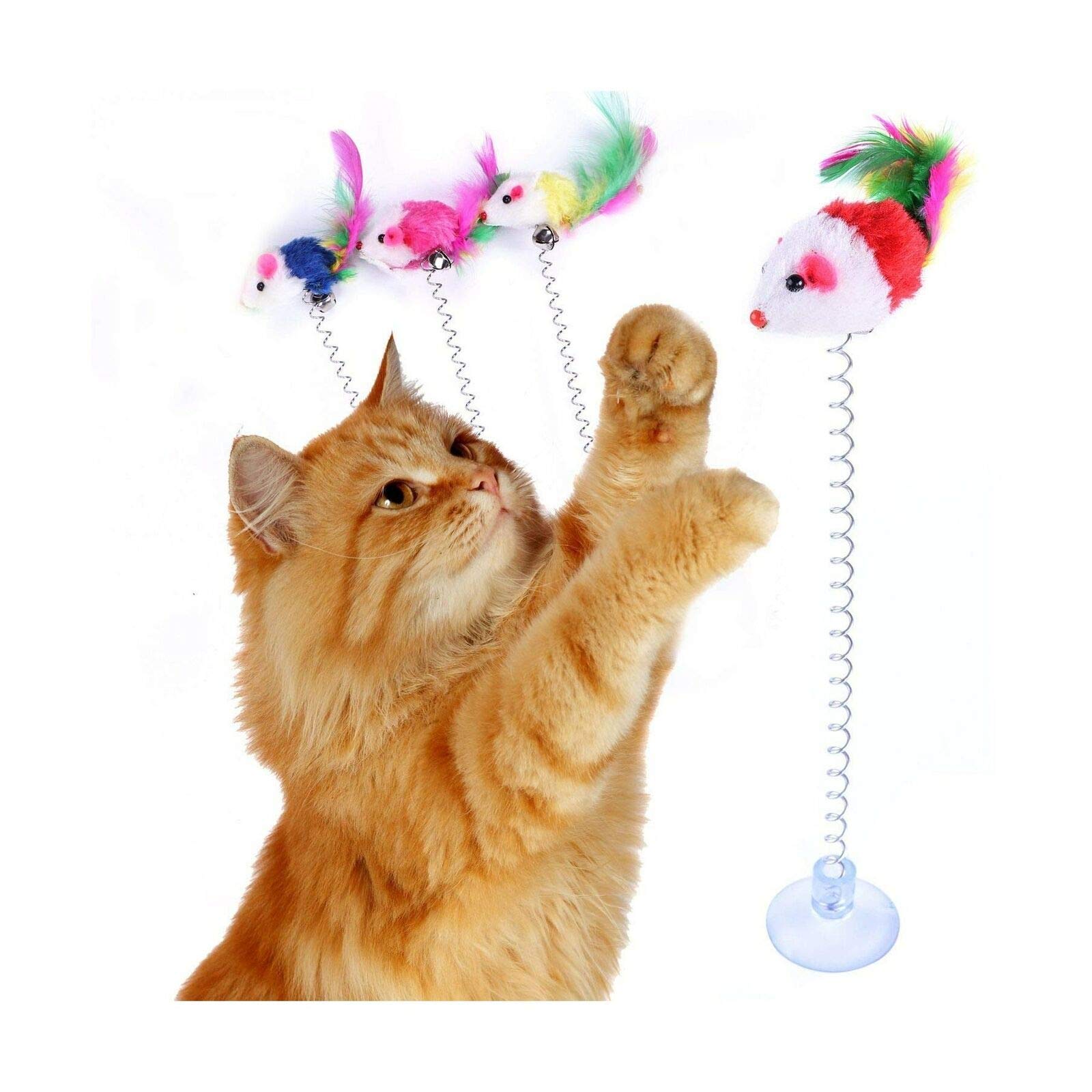 ROYALE CAT 3 Pcs Cat Toy Spring Toy Elastic Spring Mouse Feather Plush Interactive (B08Y5L5SM6) Amazon Price History, Amazon Price Tracker