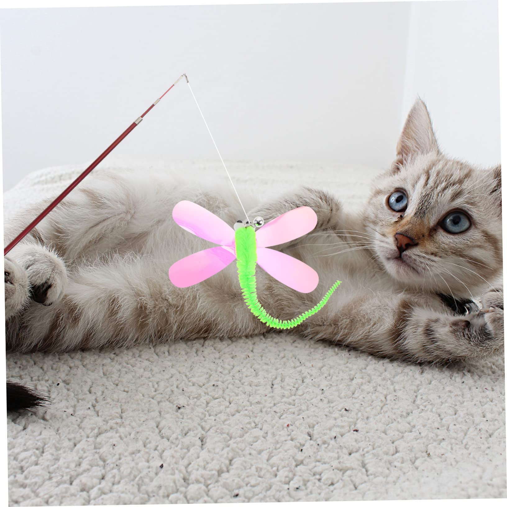 Milisten 24stücke Katzenangel Ersatzset Teiliges Katzenspielzeug Mit Bunten Federn Und Glitzer Interaktives Spielzeug Aktivität Und Neugierde Von Katzen Leicht Und Flexibel Für