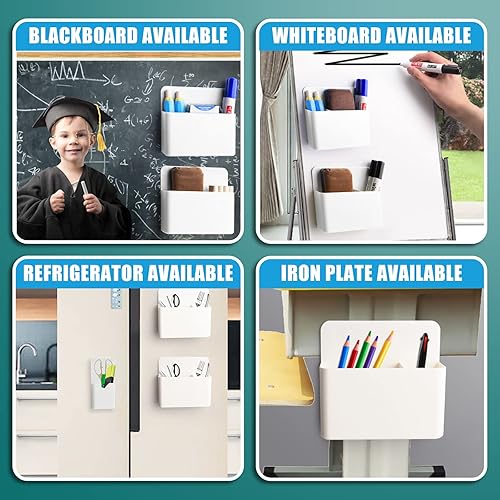 Miniatura 5 de 2 soportes magnéticos para rotuladores de montaje en pared, para pizarra blanca, nevera, pizarra blanca, autoadhesivo, para el hogar, la oficina, la