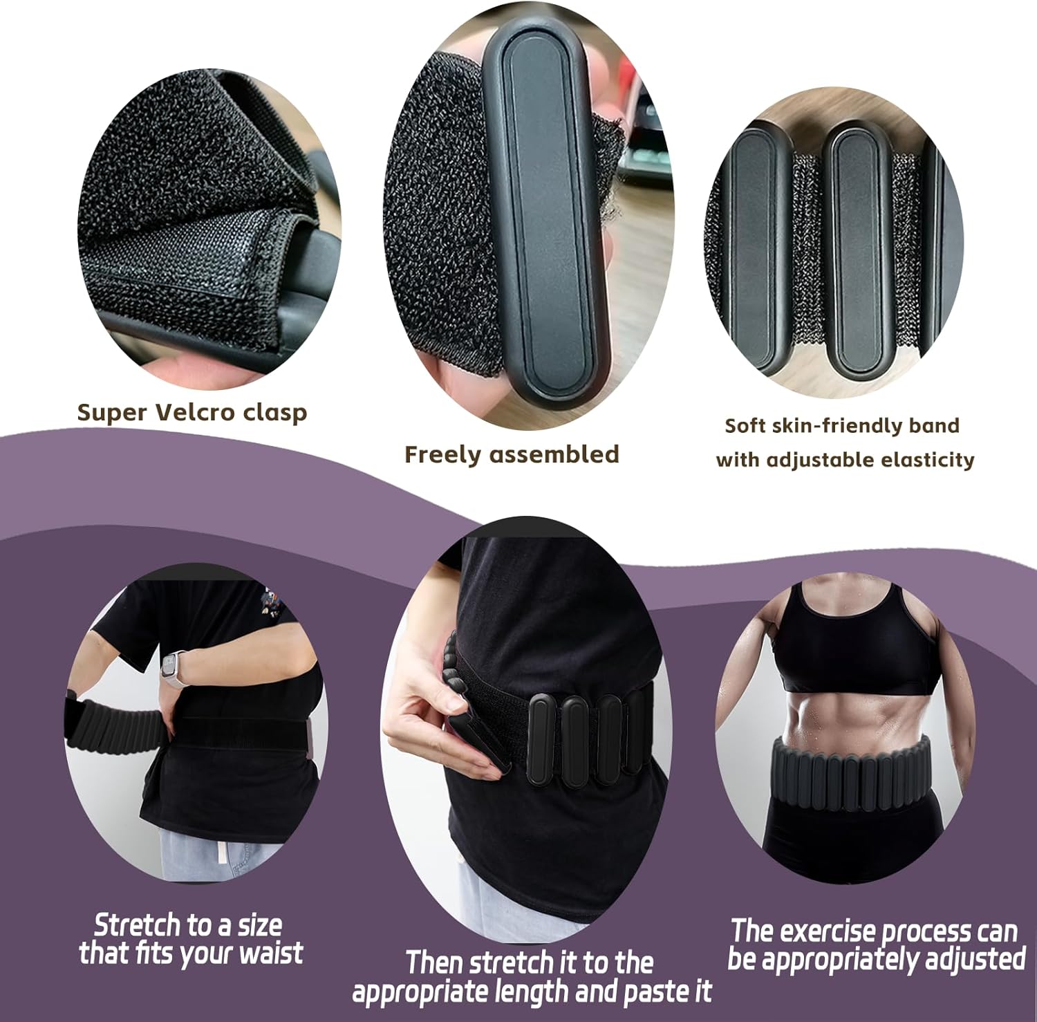 Silicone Adjustable Weighted Belt for Women & Men – DIY Weighted Walking & Exercise Belt with Removable Weights – Gym, Strength Training, Yoga, Hiking – Free Weight Adjustment for Wrist & Ankle - Image 4