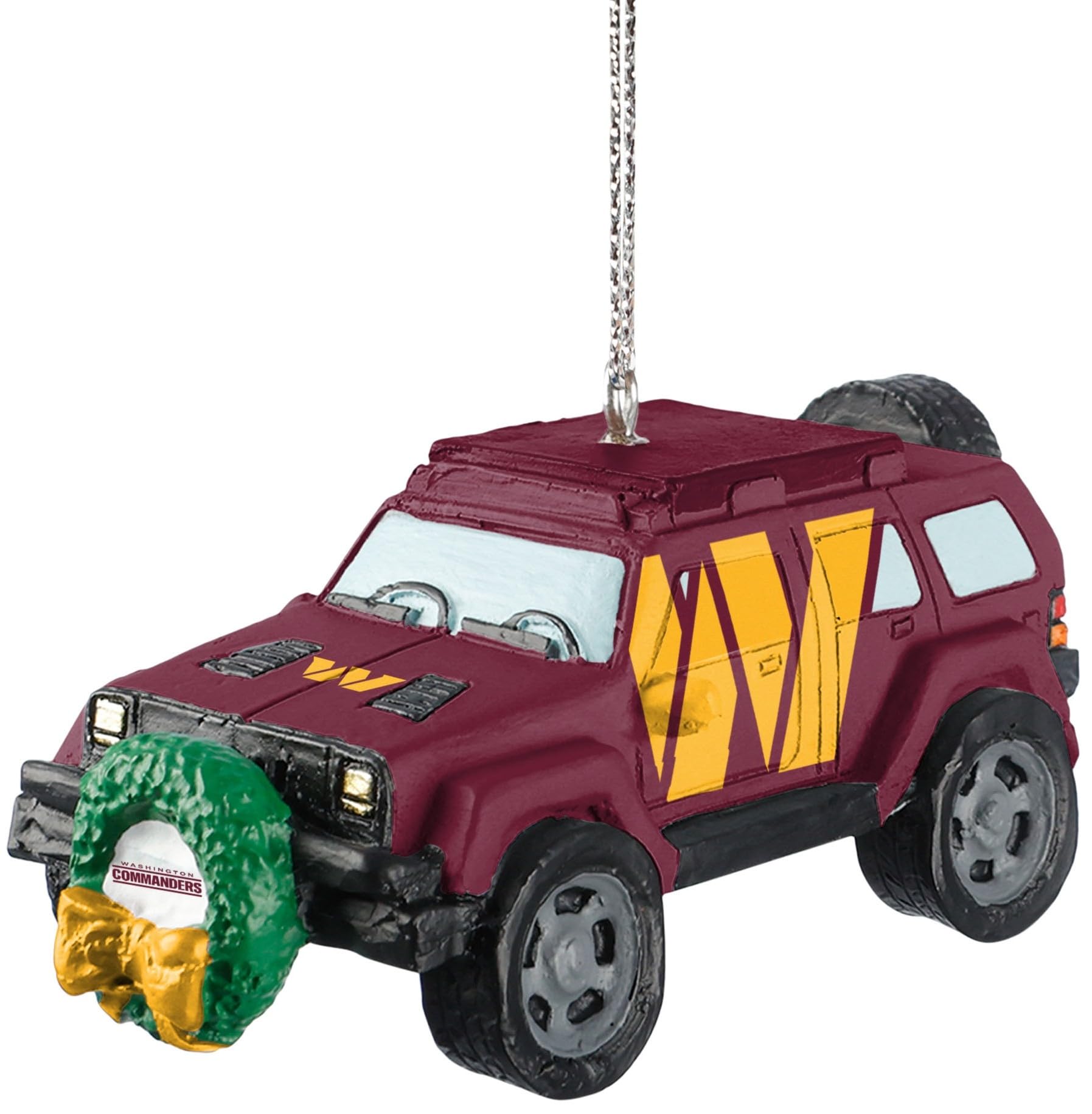Washington Commanders Véhicule SUV Décoration de Vacances Couronne Noël Miniature Voiture FOCO