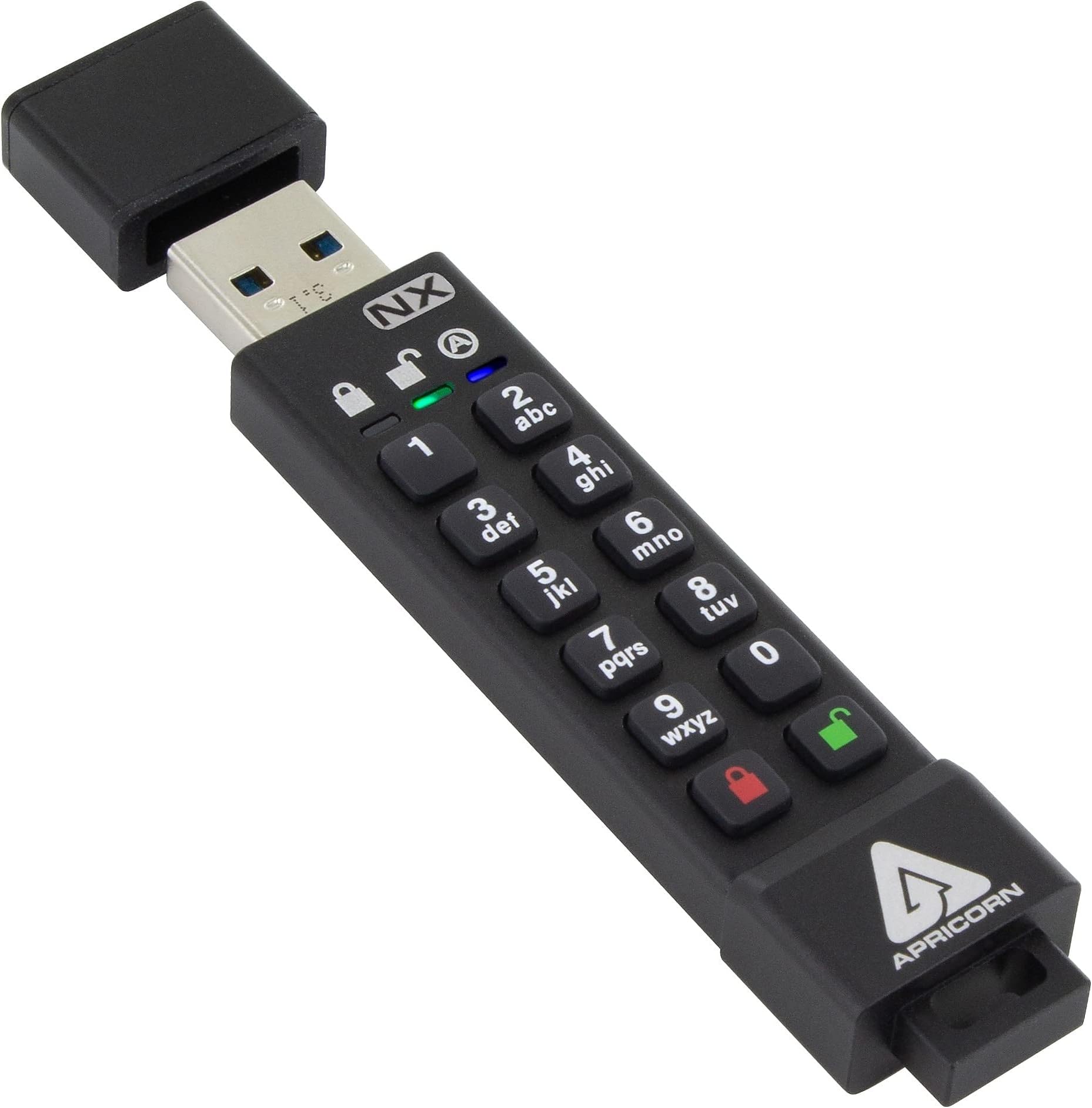 Flash S-USB 3.0 128GB Apricorn SecureKey 3NX, Black