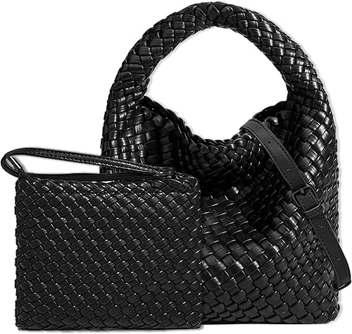 Bolsos de hombro tejidos hechos a mano para mujer, lindo bolso de mano, mini bolso de mano con hebilla magnética, bolsa cruzada para teléfono