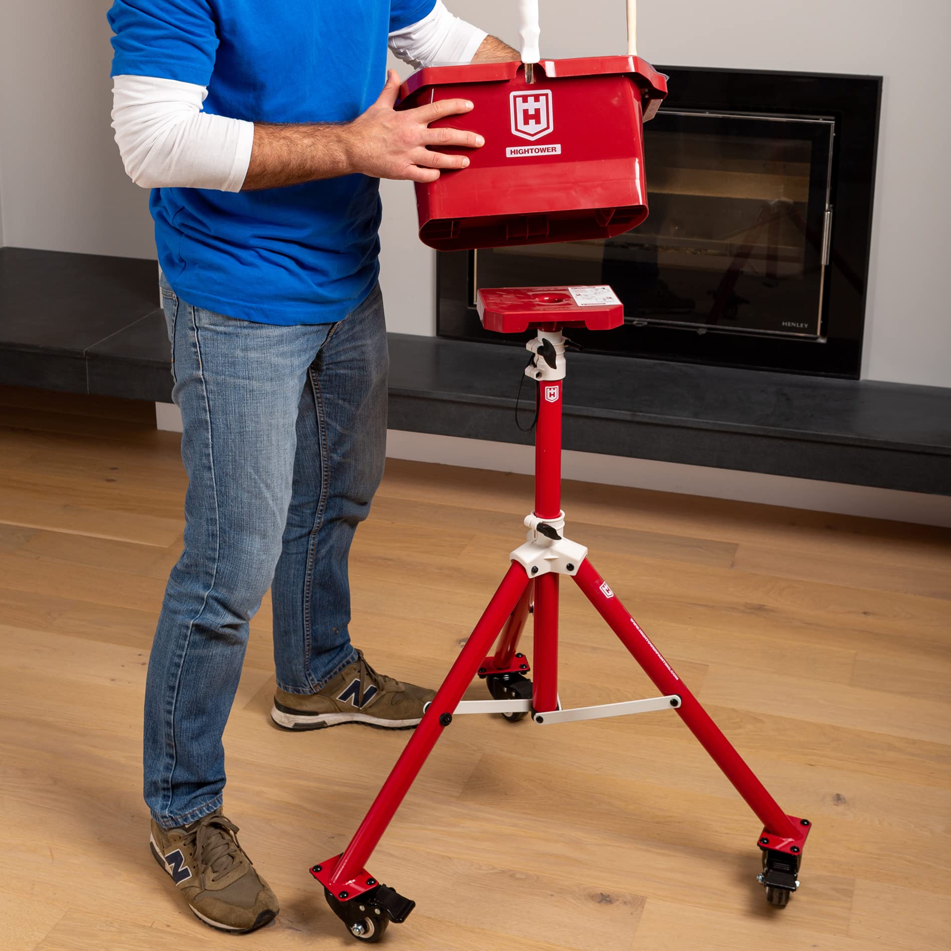 ALLWAY HT-S1 Sistema telescopico di Secchio di Vernice Hightower, Rosso