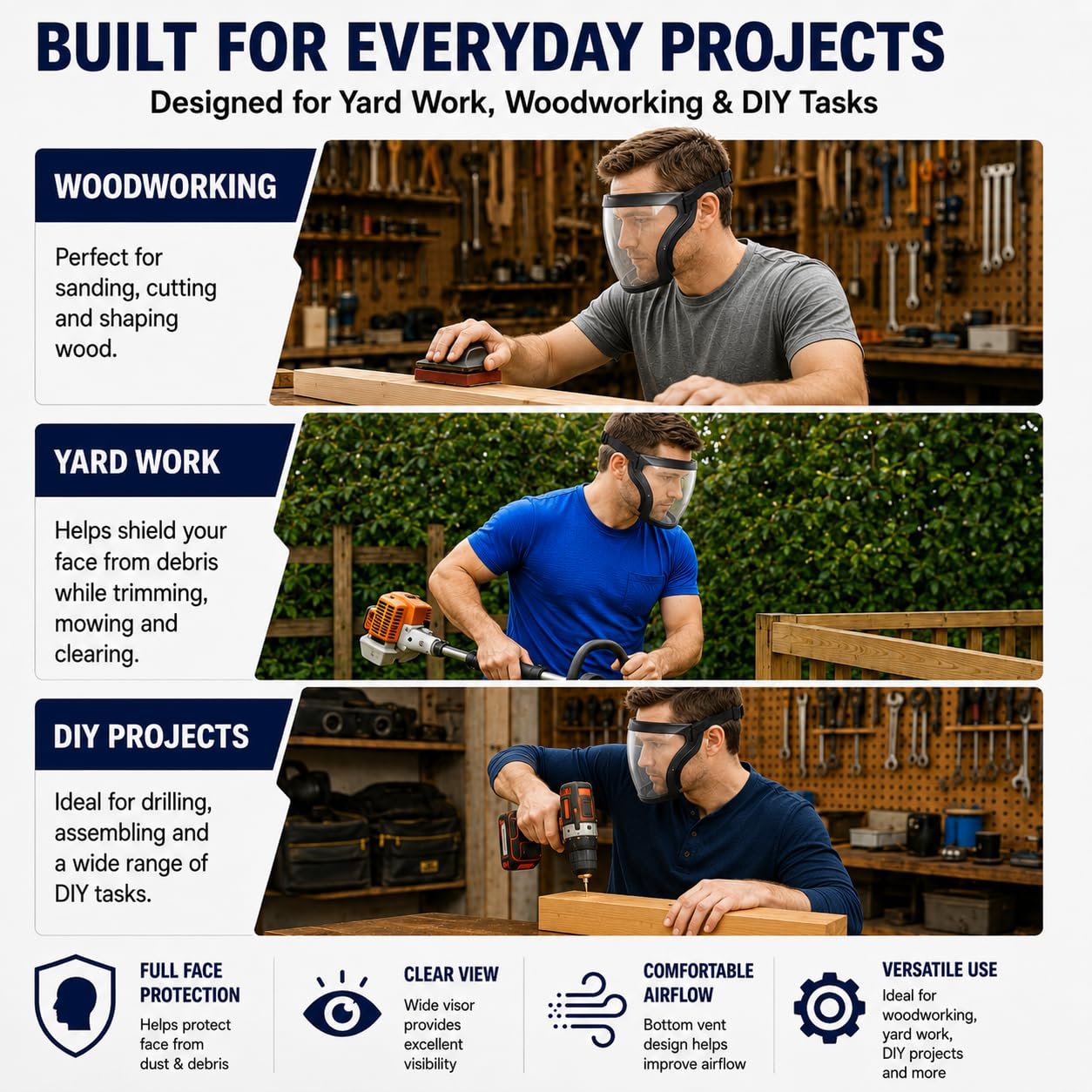 Clear Face Shield - Full Face Protection for Work -7 Clear Face Shield - Full Face Protection for Work -7