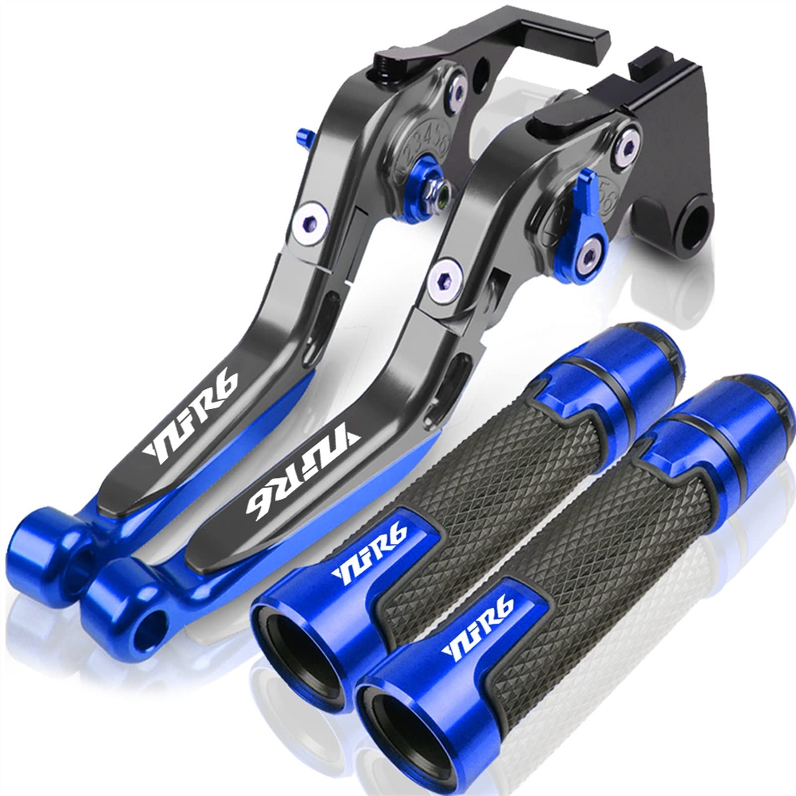 Leviers de frein réglables Yamaha YZF R6 avec poignées grip