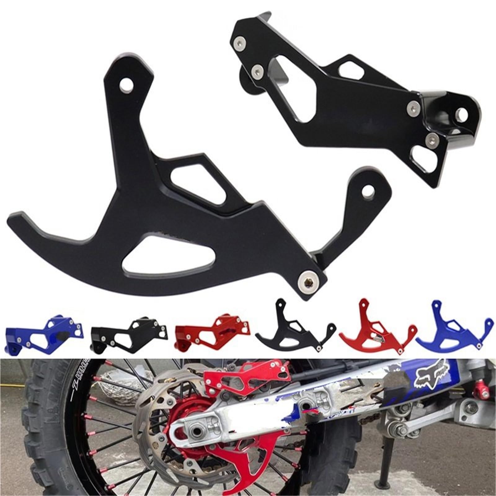 Do do YZ 125 125X 250 250X 250F 250FX 450F 450FX Akcesoria motocyklowe Osłona zacisku hamulca tylnego Tarcza ochronna Brake Guard(TypeC-Red)