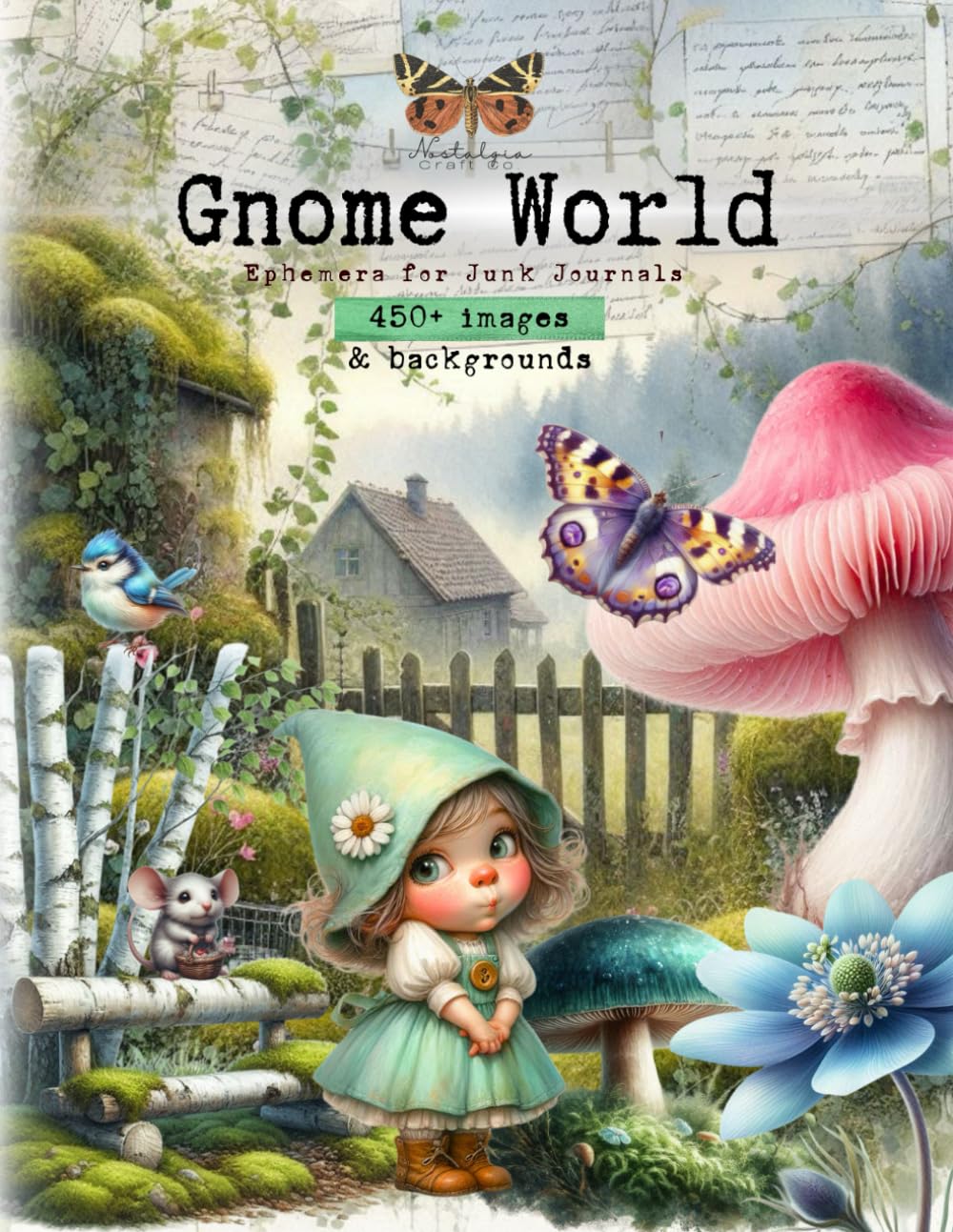 Images ephemera de gnomes pour junk journal et scrapbooking