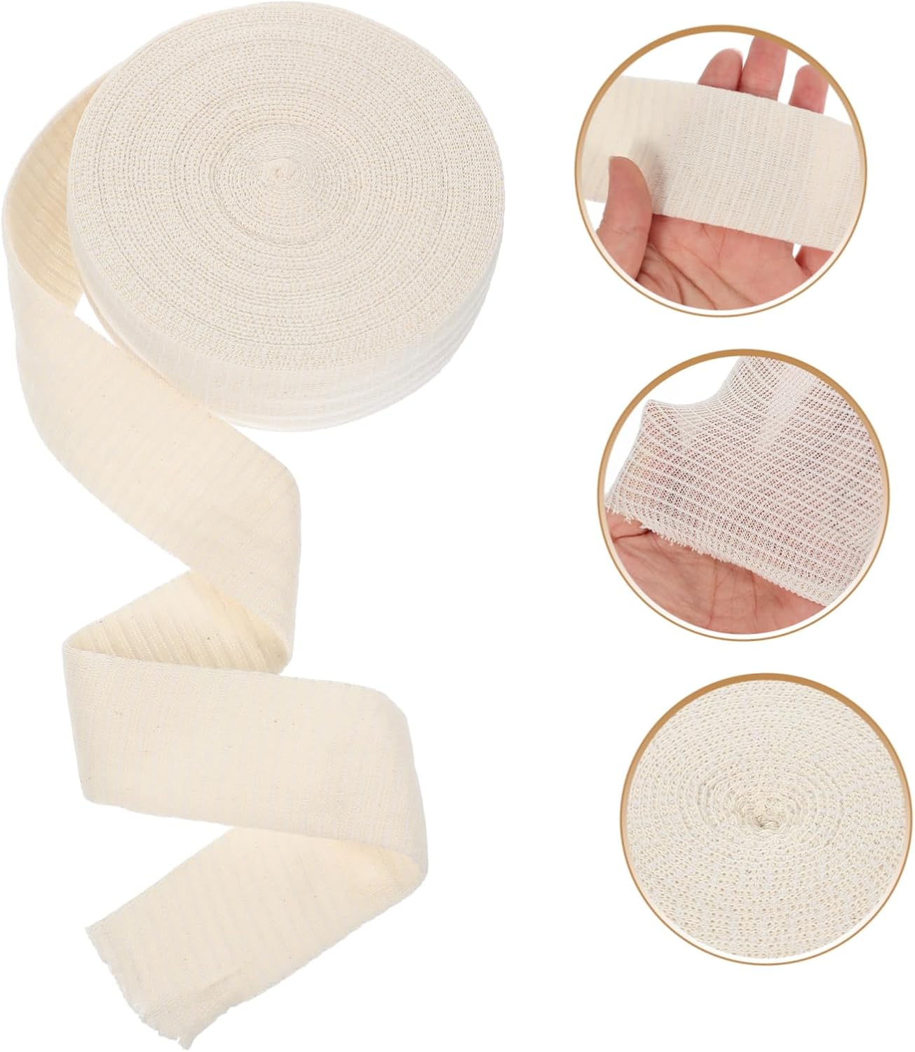 10m Elastic Tubular Stockinette Bandage for Legs Cotton Compression Sleeve Lightweight Breathable Wrap for Comfort Support for First Aid Pet Care