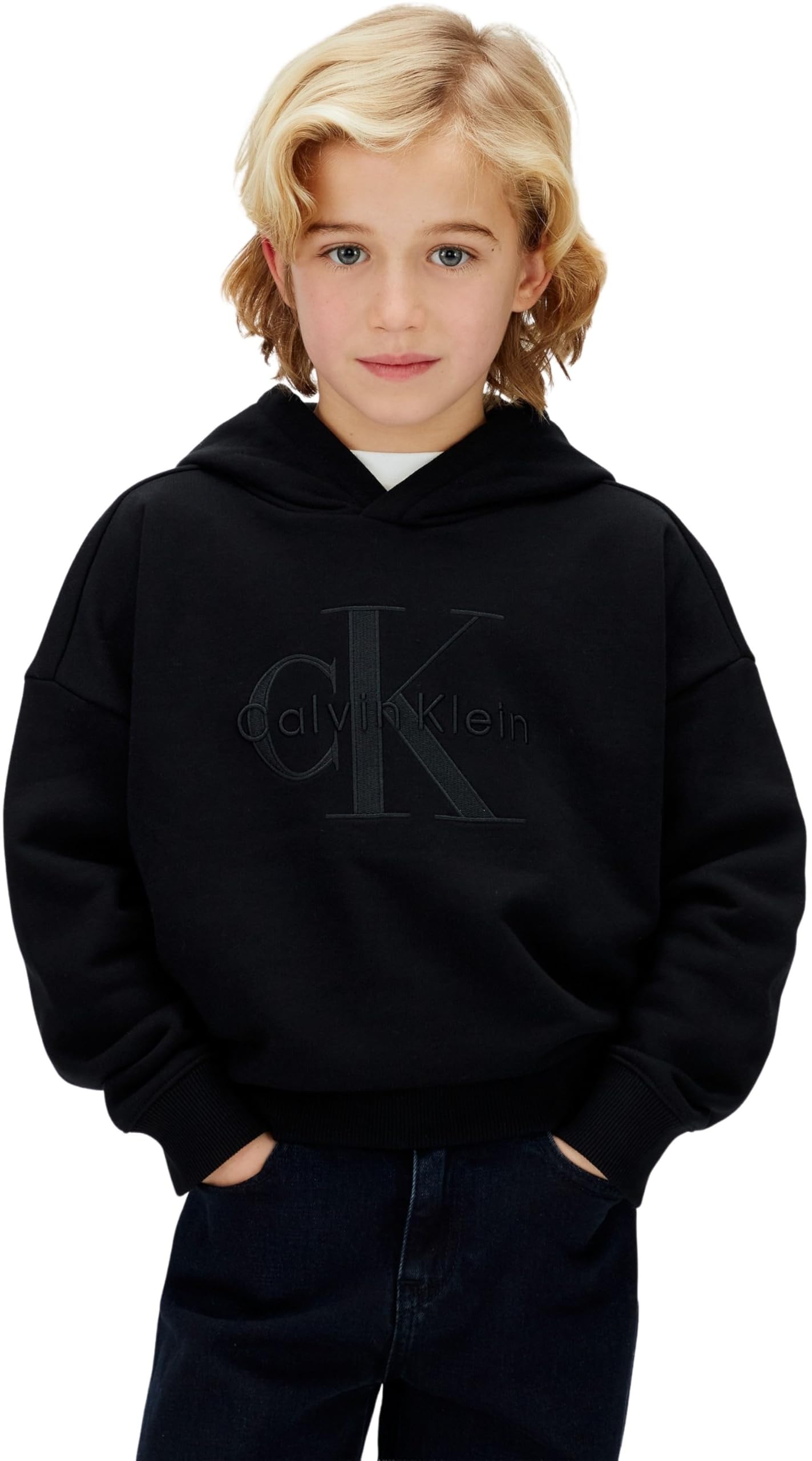 Calvin Klein Mono Logo Hoodie Lvcksjb09b Altre Felpe Bambini e Ragazzi
