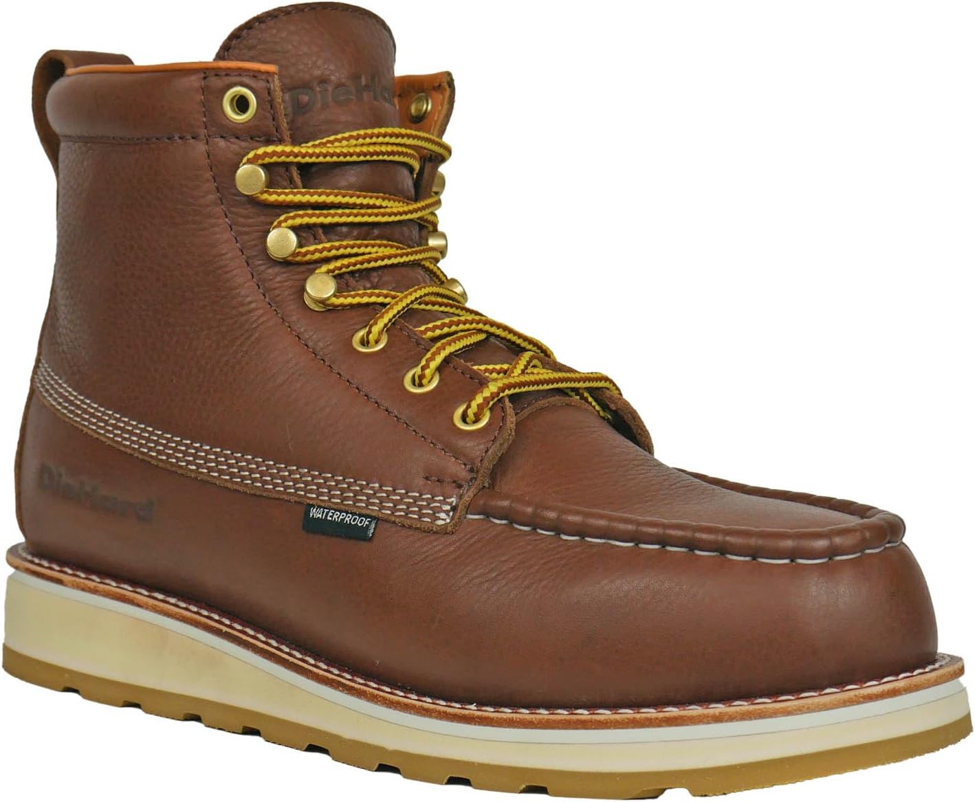 Toro Waterproof Composite Toe Work Boots, Premium Leather, Slip-Resistant, Brown