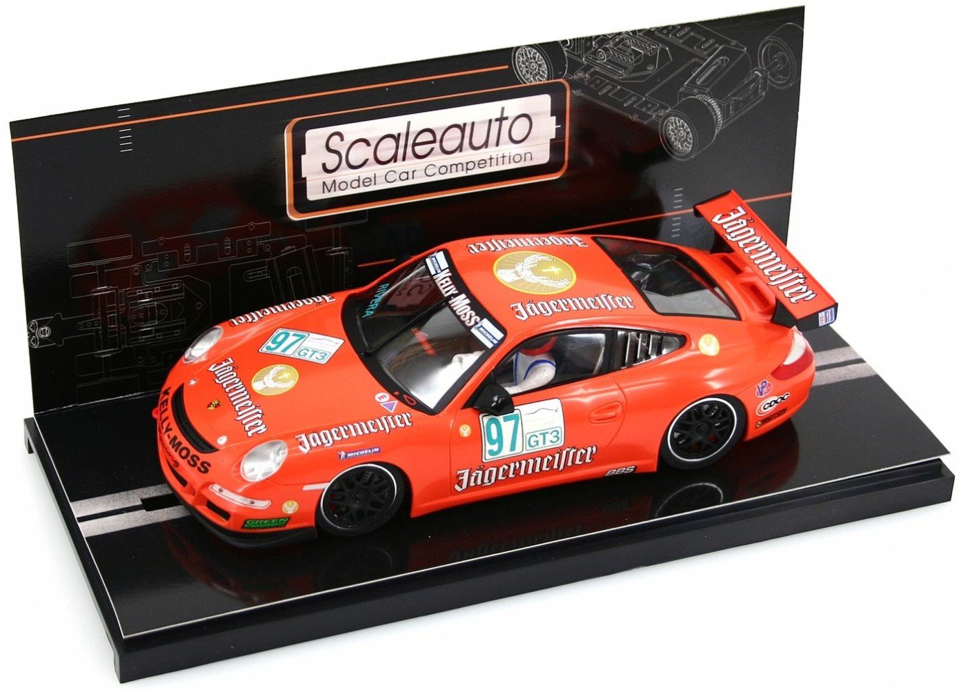 Scaleauto SC 7013 Porsche GT3 Cup Jägermeister Slotcar 1:24