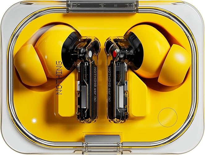 Nothing Ear (a) wireless ear buds with Active Noise Cancelling, Bass Enhance Algorithm and up to 42.5 hours of listening time - Yellow - Yellow - Ear (a)