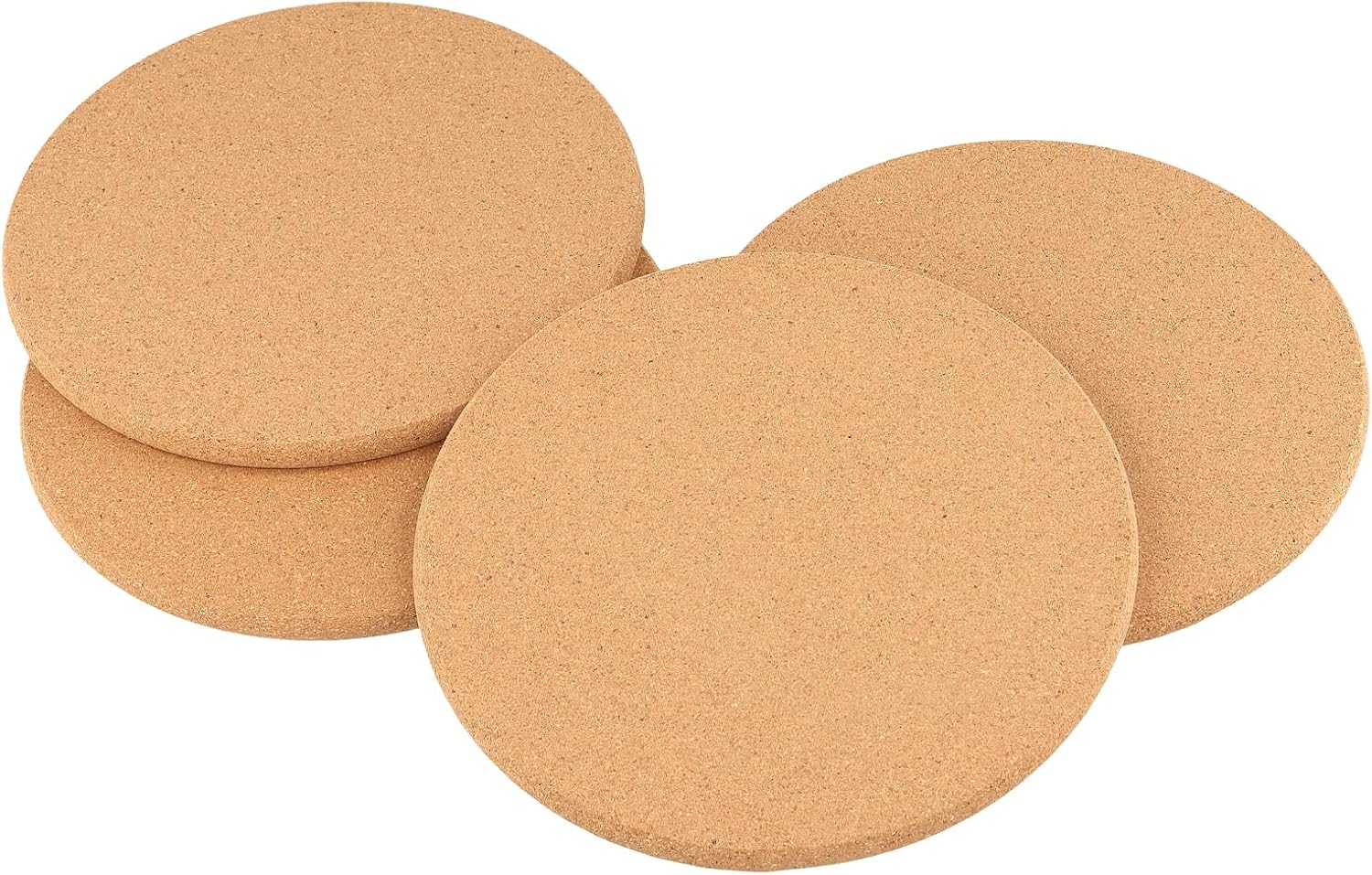 SHEUTSAN 20PCS 7.5 Inch Cork Trivet, 0.4 Inch Thick Cork Coasters, Absorbent Cork Coaster Bulk for Table Heat Isolated