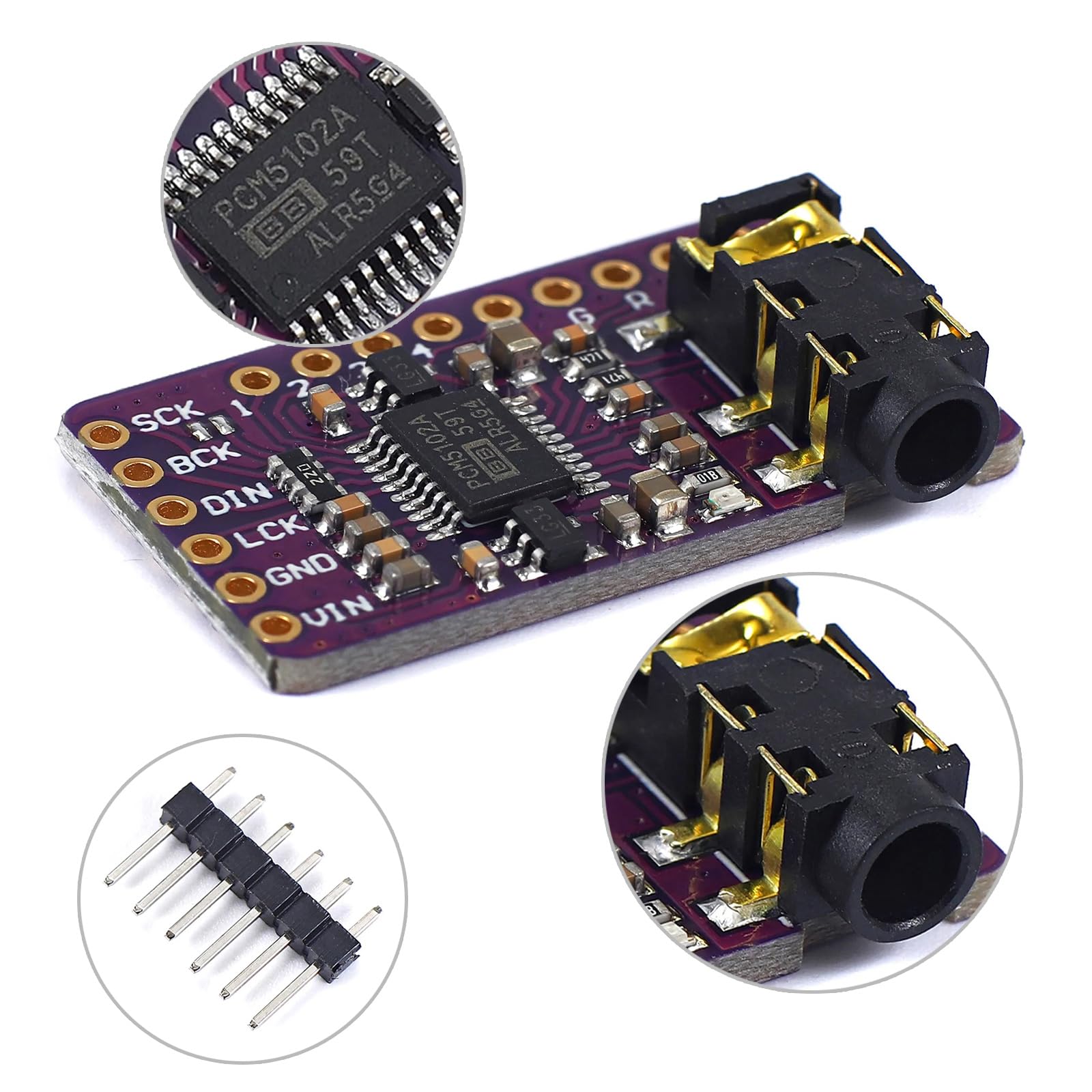 DIIOOMIEEU PCM5102 Stereo DACDecoder Board I2S Microcontroller Modules SuperiorSound for Music Lovers
