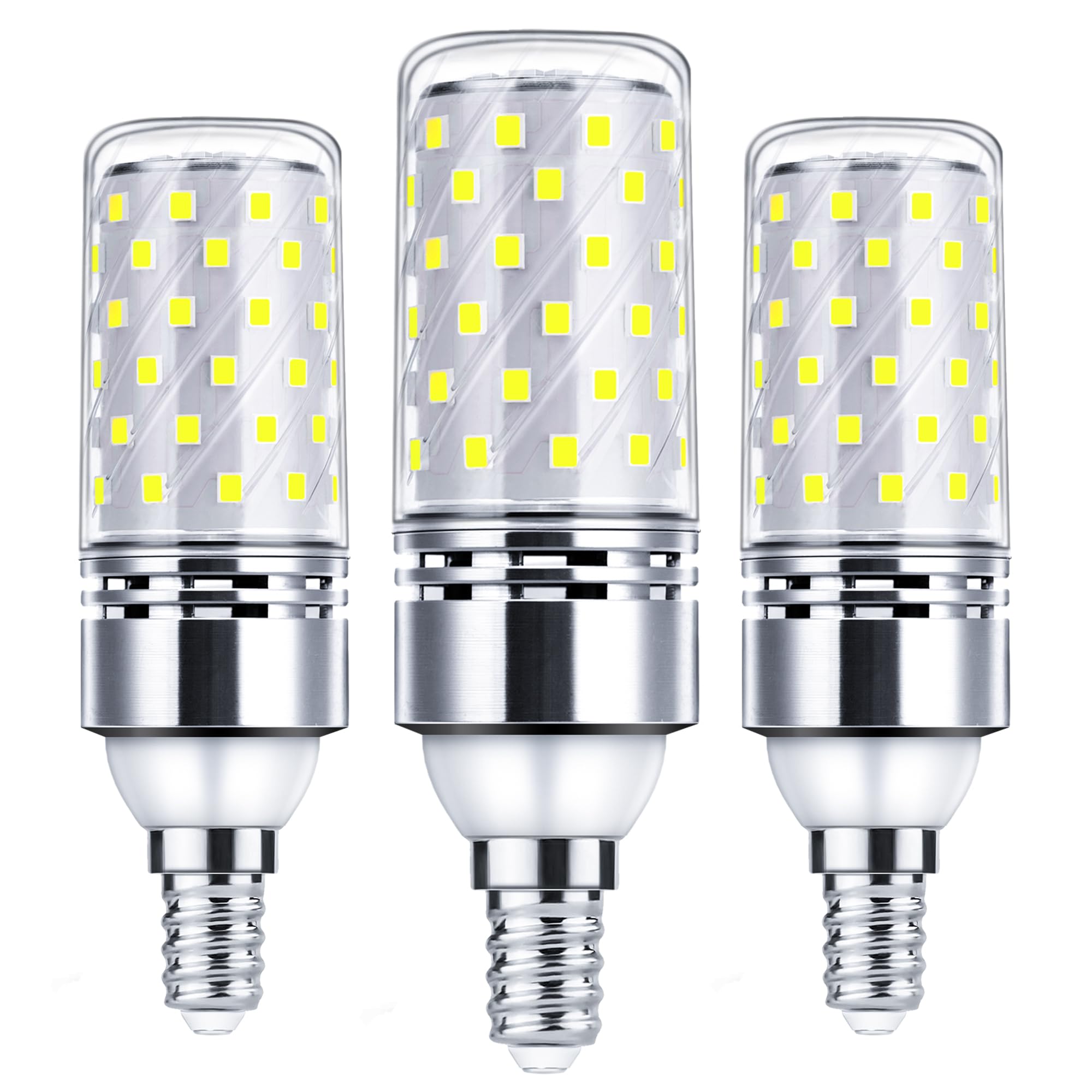 EvaStary E14 LED Light Bulb Cool White 150W, 1450LM Small Edison Screw SES E14 Bulb, 12W LED Corn Lamp for Home Lighting, Not-Dimmable, 3 Pack