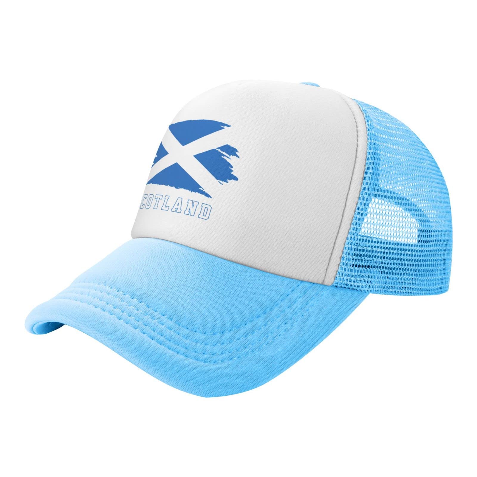 Pelnyc Boys Blue Scotland Flag Scotch Baseball Cap For Kids Girls Patriotic Adjustable Summer Sun Hats (4-10 Years)