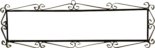 Miniatura 6 de Marco de hierro 10 azulejos FlorMOSAICO MEDIANO 4,29 x 21,25 pulgadas, marco de hierro negro para colgar fácilmente en la pared para azulejos