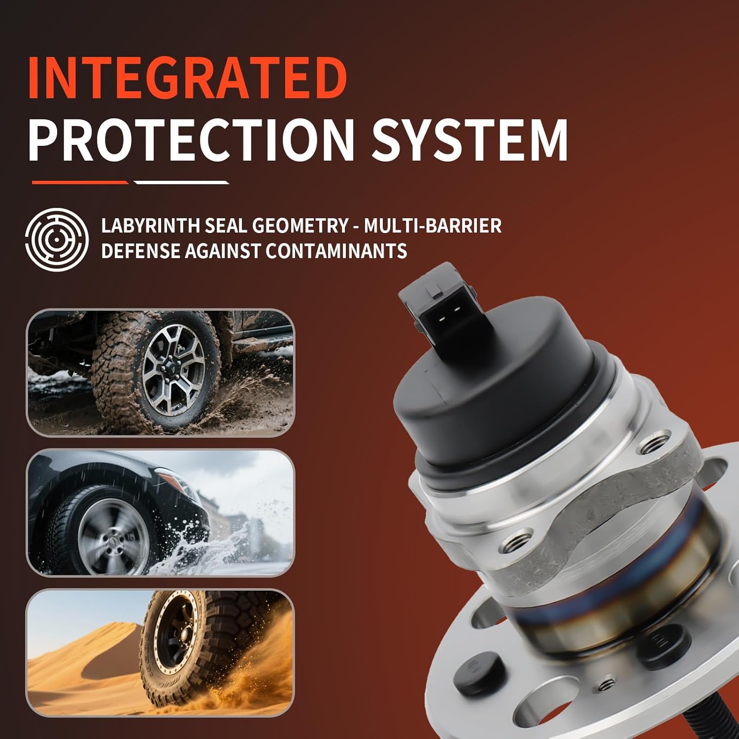 DRIVESTAR 512324 Rear Left/Right Wheel Hub & Bearing Assembly for Kia Rio/Rio5 2006-11, for Hyundai Accent 06-11, Cross Reference: BR930468 / 746-0248, w/ABS