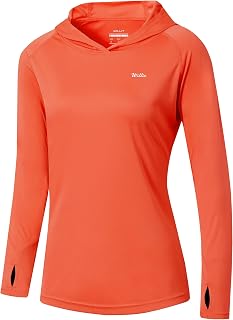 Women's UPF 50+ Sun Protection Hoodie SPF Shirt Long Sleeve Hiking Fishing Outdoor Shirt Lightweight Hoodie