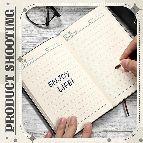 Miniatura 4 de 20 cuadernos de cuero con texto en inglés "Thank you" (A5) a granel, regalo inspirador para mujeres, hombres, empleados, compañeros de trabajo,