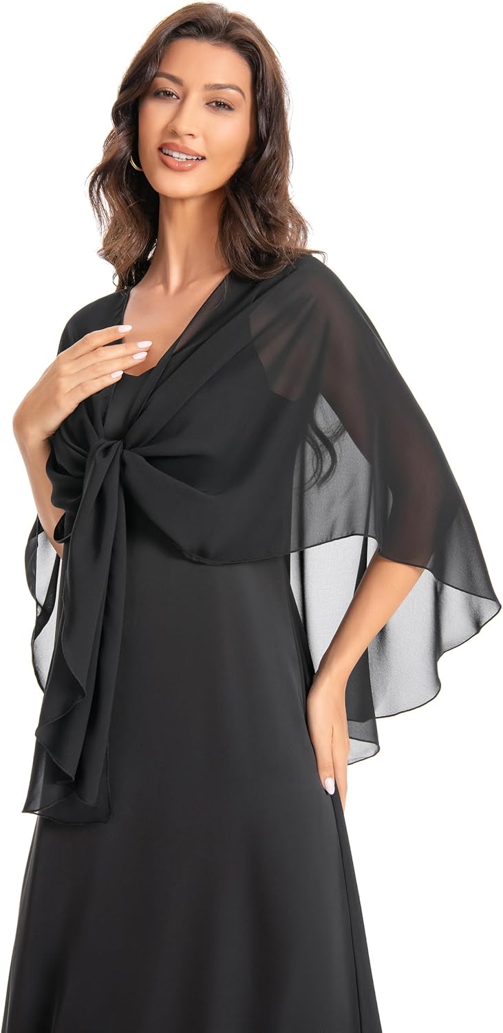 Shawls and Wraps for Evening Dresses Sheer Chiffon Women Elegant Soft Silky Scarf Scarve Wedding Bridal Stole - Image 2