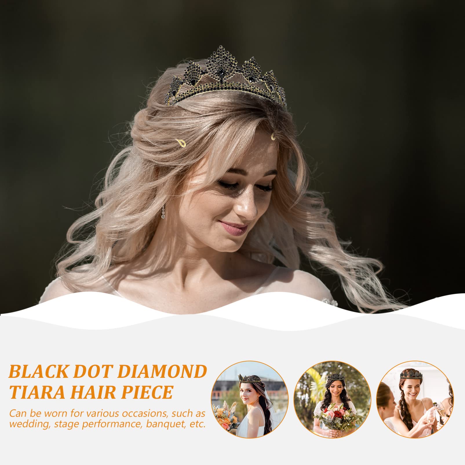 Styl muzyczny na imprezę festiwal nakrycie głowy do włosów luksusowe tiara korona delikatna damska ślub retro bal barokowy kryształ górski królowa akcesoria akcesoria i kryształ metal urodziny