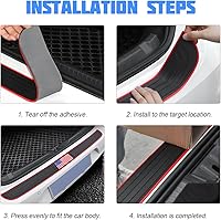 Vista 6 de Protector de parachoques trasero para coche, protector de umbral de puerta de entrada con bandera americana antiarañazos, cubierta de protección