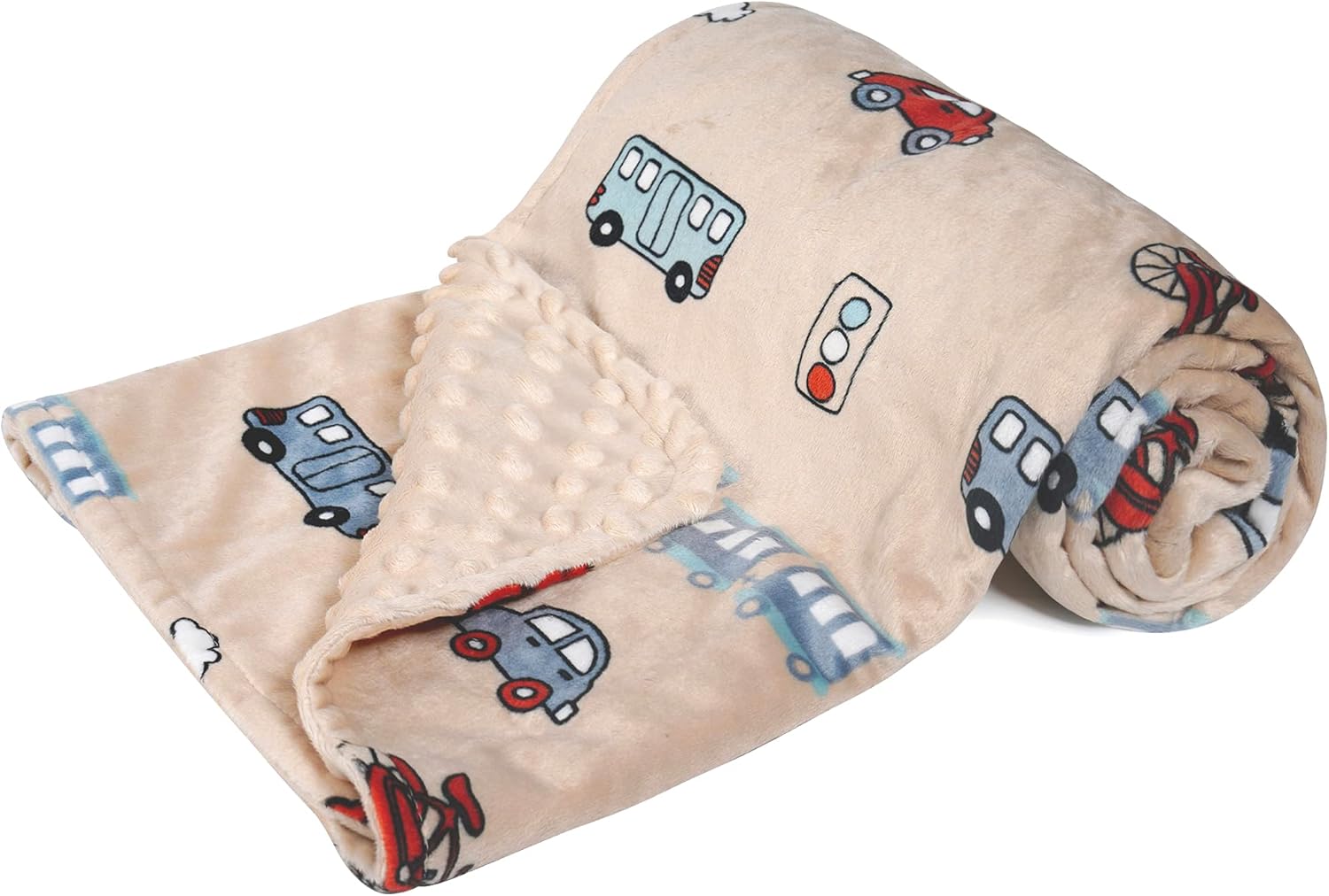 DaysU Minky Baby Blanket, Super Soft Baby Receiving Blanket with Dotted Backing, Printed Animal Baby Bed Blankets for Boys, Dinosaur, Blue, 30x40 Inches: Kitchen & Dining