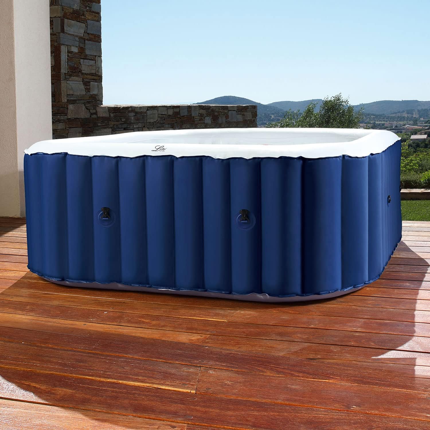 Spa Gonflable Happy Garden Lite Ø180cm - 6 Places, Jets Massants, Chauffant, Intérieur/Extérieur