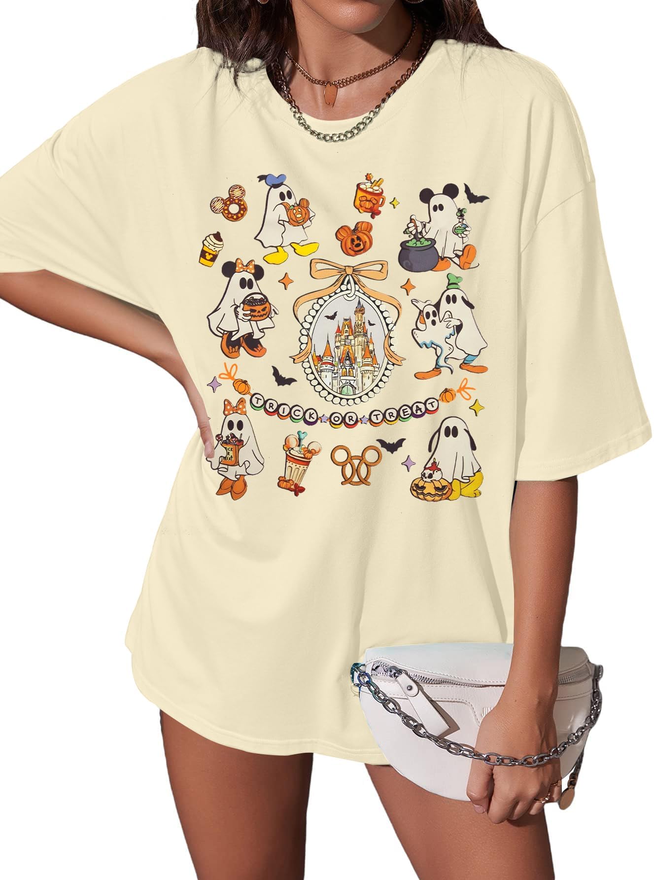 Halloween Shirts for Women Graphic Magical T Shirt Vacation Holiday Top | Cute Halloween Shirts Magical T Shirt Vacation Holiday Short Sleeve Top Ghost Pumpkin Fall Graphic Tee Tops