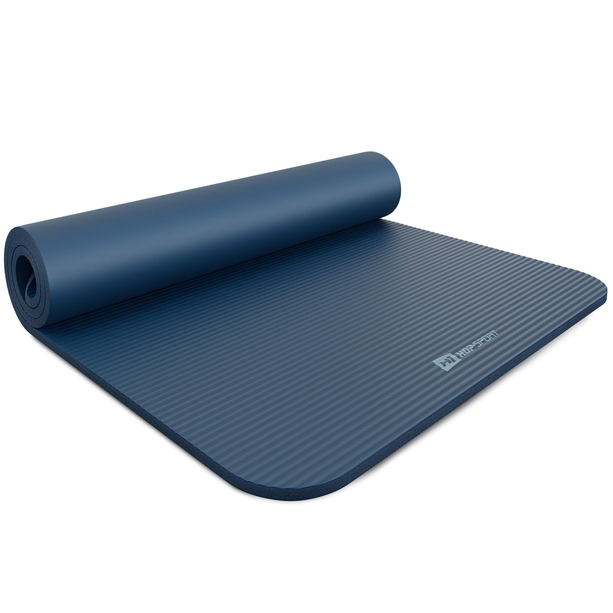 HOP-SPORT® Tapis de Fitness antidérapant 190 x 80 x 1,5 cm, Tapis Pilates Yoga et Gymnastique avec Sangle de TranSPORT en Mousse NBR pour Entraînement à la Maison, Doux pour la Peau