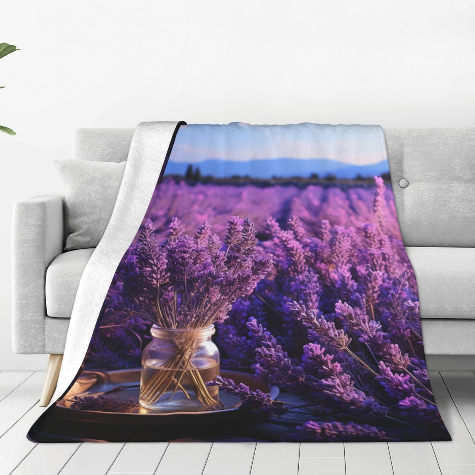 Cadeau toutes saisons plaid romantique pelucheux pour canapé douillet