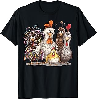 Chicken Art Crazy Chicken Gifts For Men Women Kid Boy Family T-Shirt