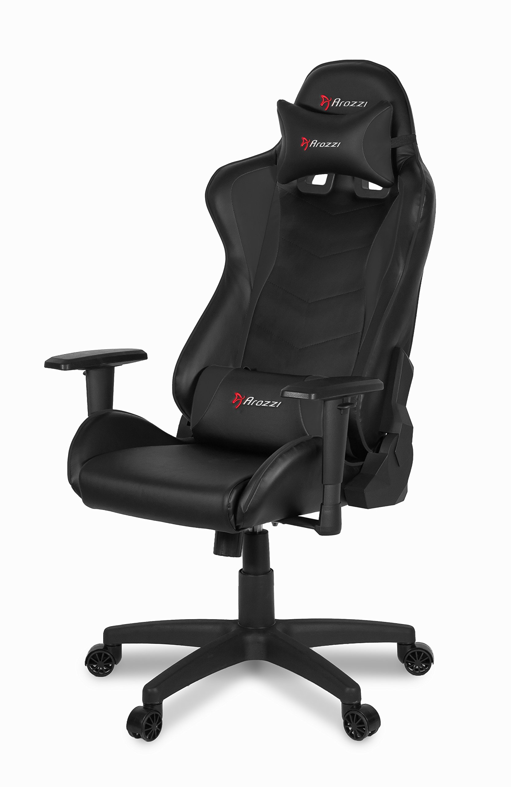 Arozzi Mezzo V2 Racing Style Gaming Chair with High Backrest, Recliner, Swivel, Tilt, Rocker & Seat Height Adjustment, Lumbar & Headrest Pillows Included - Black (PS4/PS5/Xbox One)