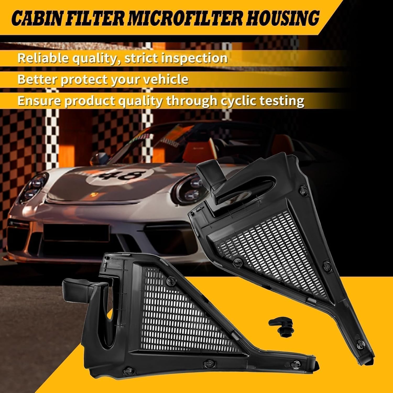 Pair Left and Right Cabin Filter Microfilter Housing Assembly Compatible with 2007-2013 X5 X6 E70 E71 64316945583 64316945584